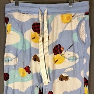 Nick & Nora Rubber Duck Waffle Weave Pajama Lounge Pants Women Size X-Large